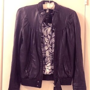 Black genuine leather jacket made in Argentina